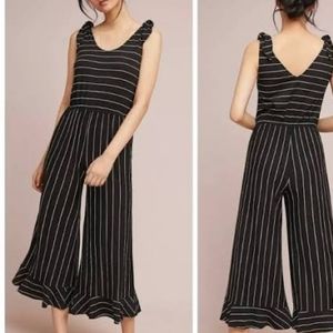 Anthropologie Parisian Striped Jumpsuit
